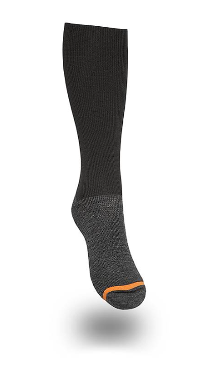 Kompressionsstrumpa Medisox för sport och fritid svart med antracit ullfot