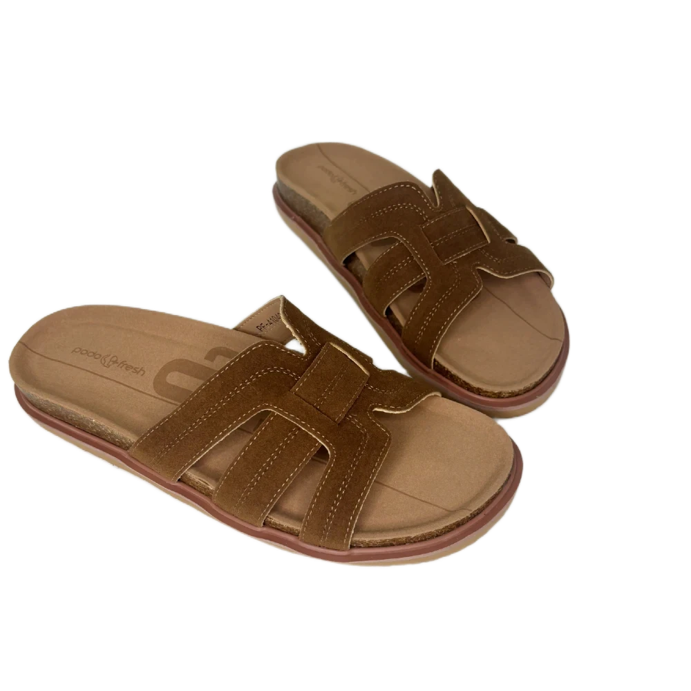 Mjuka sandaler med stabil häl för trötta och svullna fötter