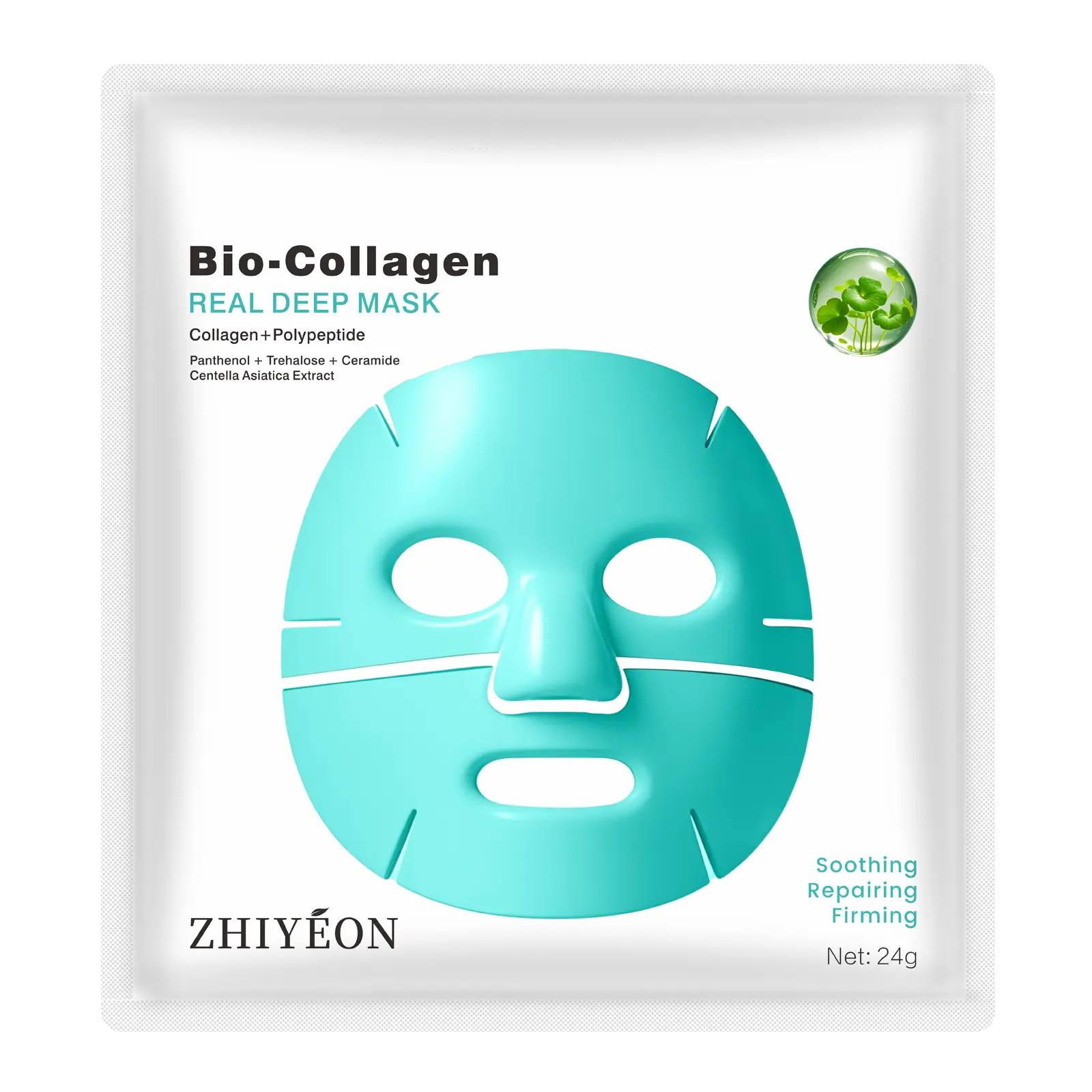 Bio-Collagen Ansiktsmask - med kollagen och polypeptider