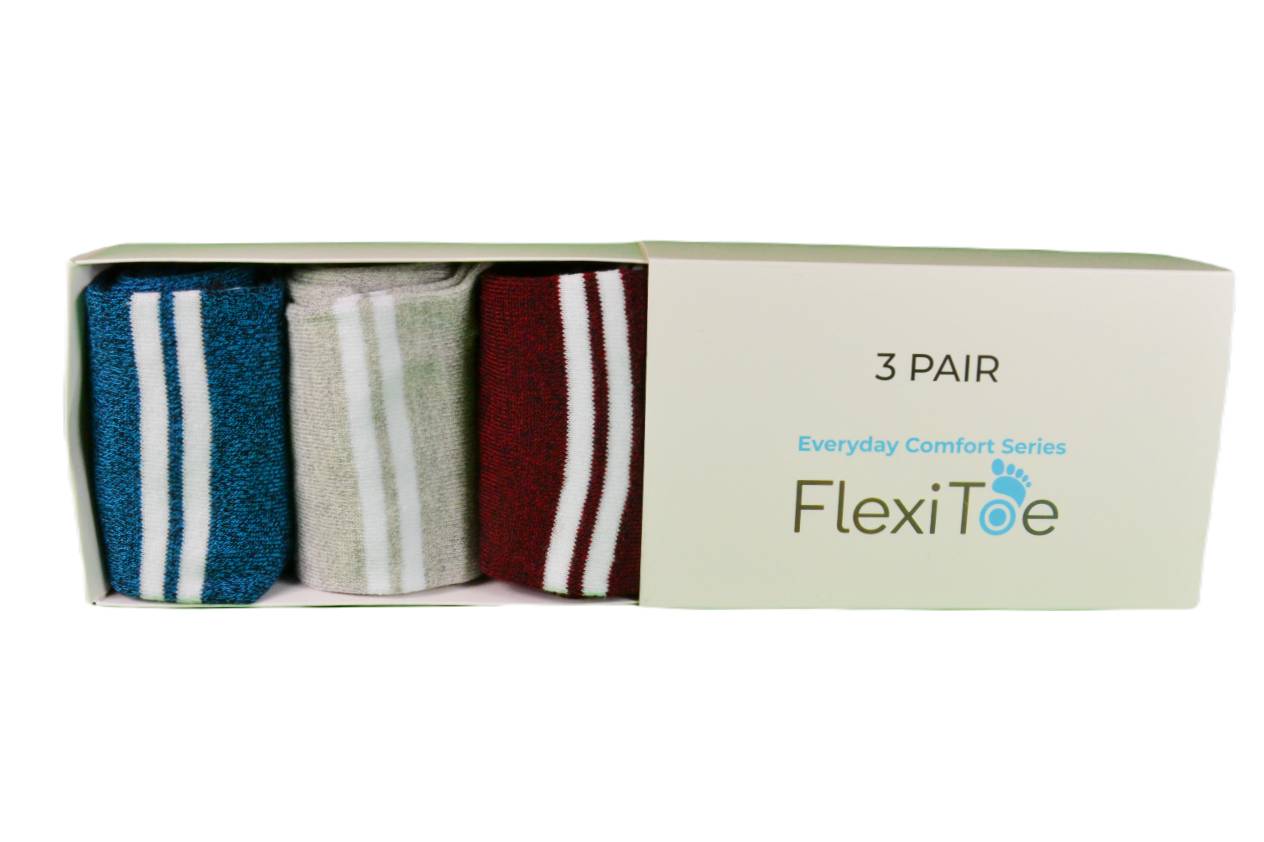 Tåstrumpor flerpack i blandade färger, 3-pack