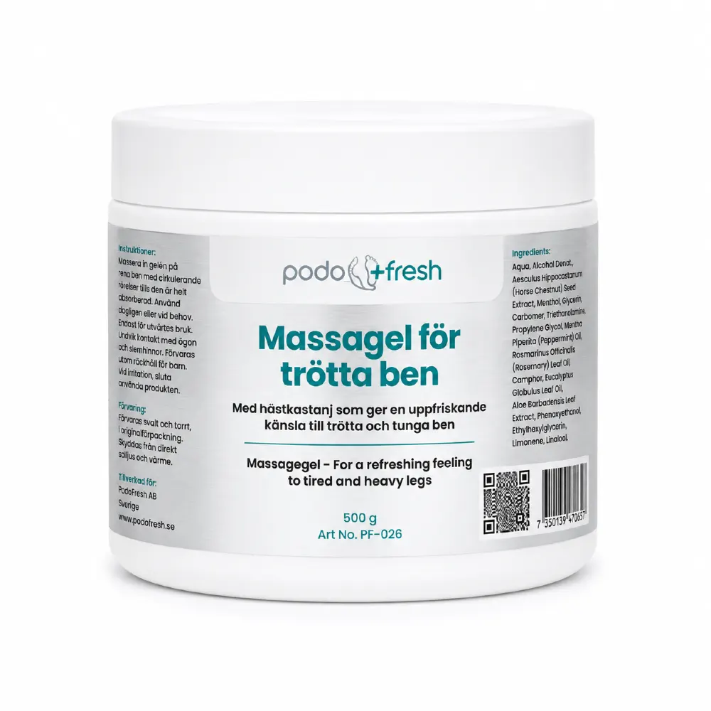 Massagegel för trötta ben