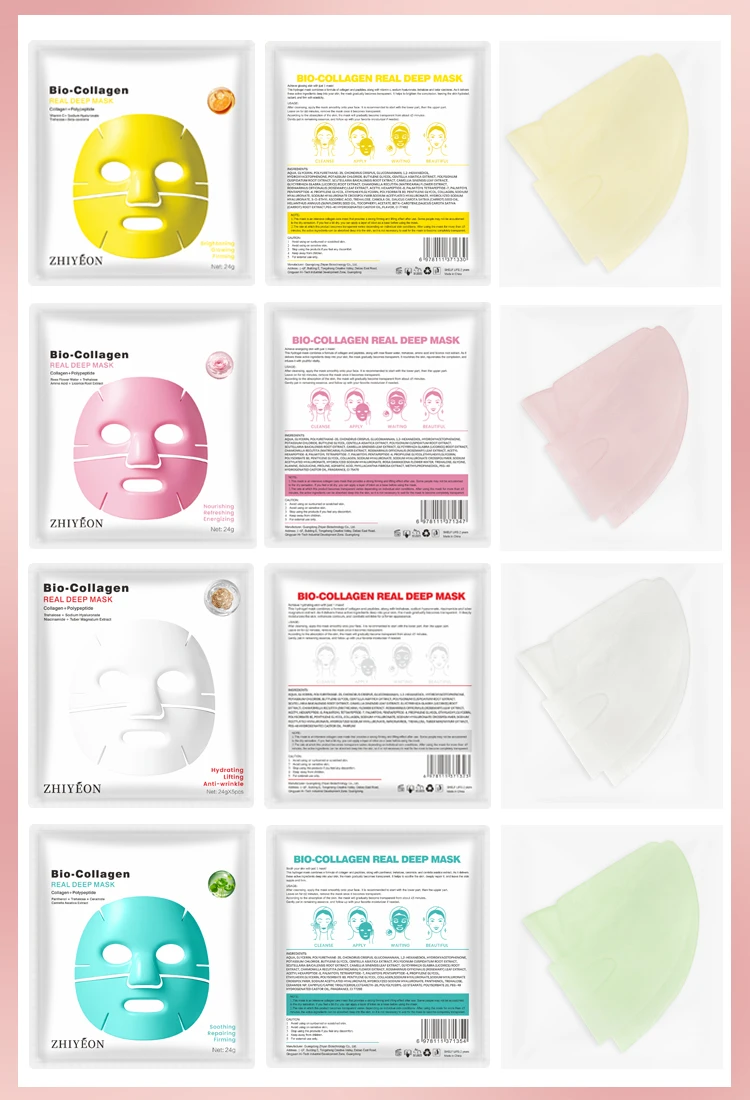 Bio-Collagen Real Deep ansiktmask – Paket med 4 masker